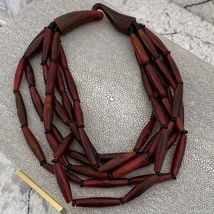 Elegant Multi-Strand Red Necklace